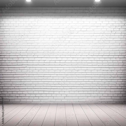 empty room with brick wall