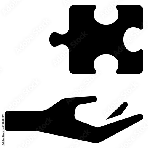 Give Solution Puzzle Piece Icon
