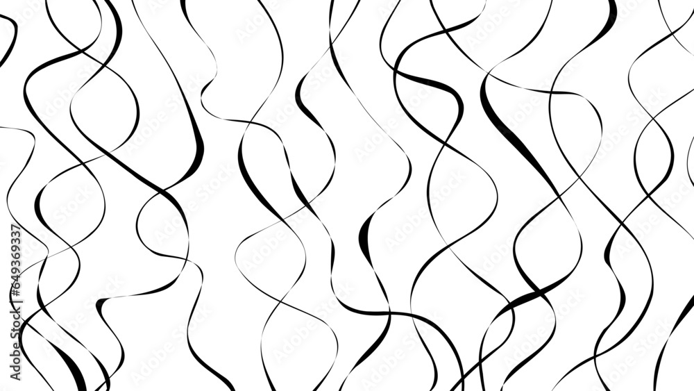 Black lines. Abstract background with hand drawn wavy lines pattern. Vector illustration. Black lines. Abstract background with hand drawn wavy lines pattern. Vector illustration.