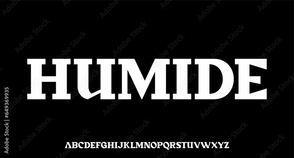 HUMIDE, the luxury type elegant font and glamour alphabet vector set	
