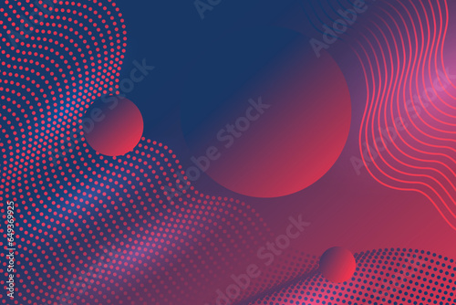 Elegant red and blue abstract dotted swirl background