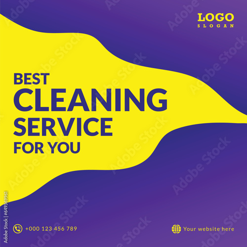 Best cleaning service social media and web banner design
