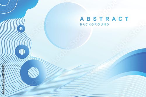 Abstract modern blue color shades and lines wavy background