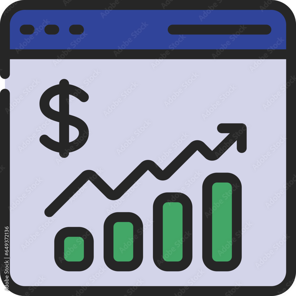 Website Sales Increase Icon Website Sales Increase Icon