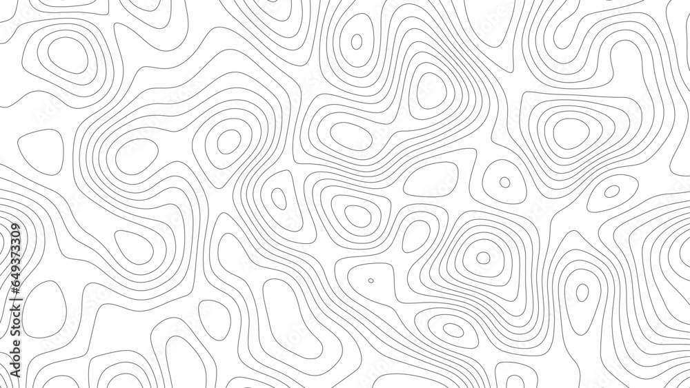 Topo contour map on white background, Topographic contour lines.