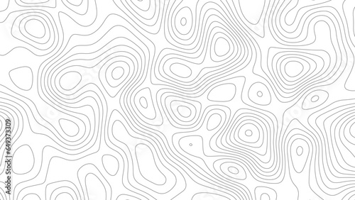 Topo contour map on white background, Topographic contour lines.
