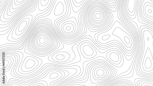 Topo contour map on white background, Topographic contour lines.