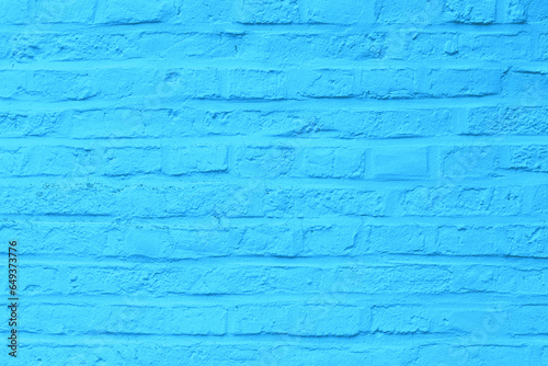 background of blue painted brick wall