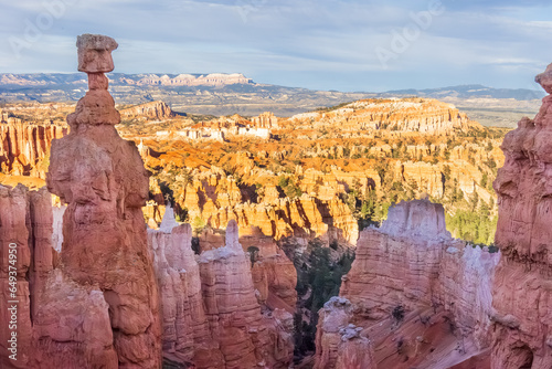 Thor hammer and amphitheater view in Bryce Canyon National Park