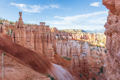 Thor hammer and amphitheater view in Bryce Canyon National Park