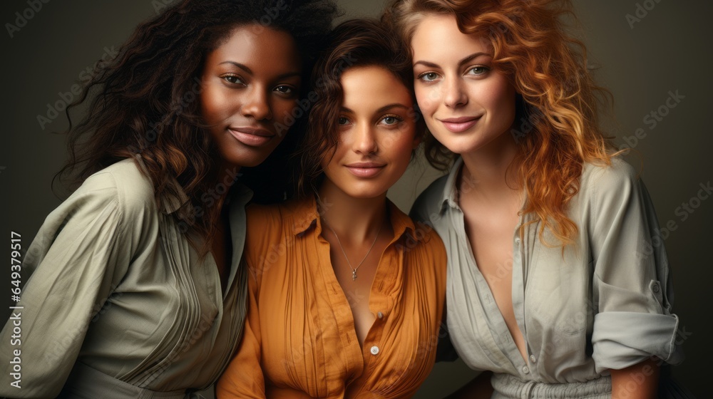 three beautiful woman posing for a photo three beautiful woman posing for a photo