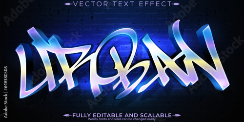 Graffiti text effect, editable spray and street text style