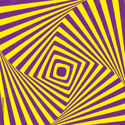 Distorted seamless geometric shape yellow and purple color background. Vector Ilustration. Used as background, wallpaper, backdrop, website, fabric pattern ect. EPS 10
