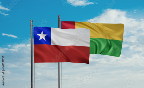 Guinea-Bissau and Chile flag
