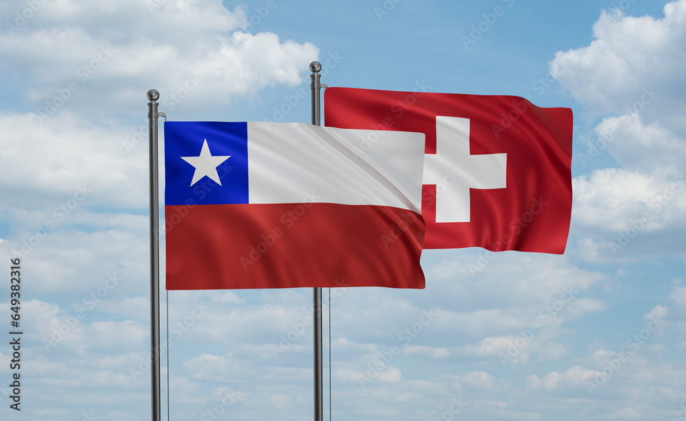 Switzerland and Chile flag