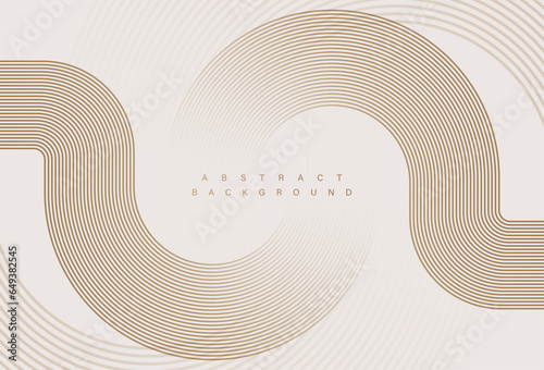 White abstract background with gold gradient geometric lines. Geometric stripe line art design. Luxury linear graphic. Trendy pattern. Suit for poster, cover, backdrop, banner, card, website, flyer