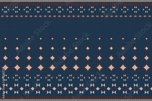 Seamless tribal vector pattern. with coarse yarn texture
