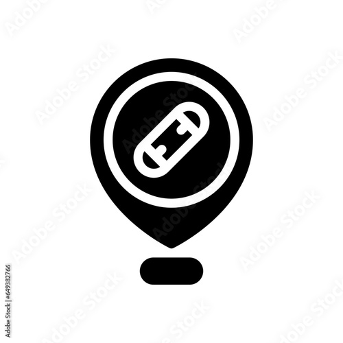 skate park glyph icon