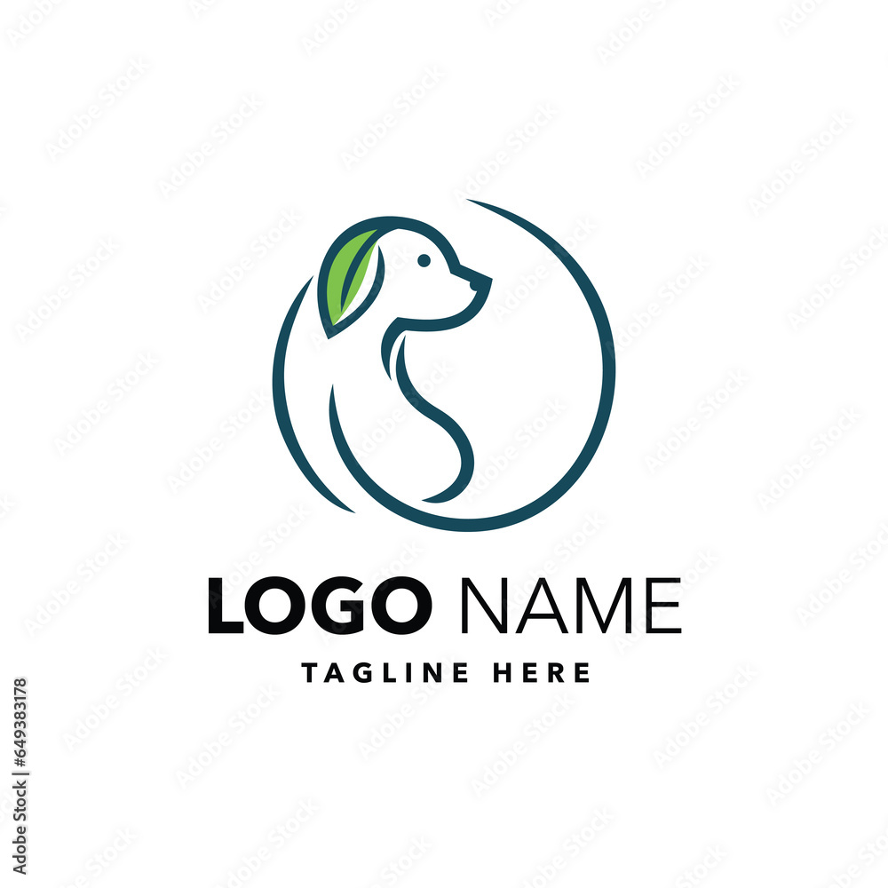 Pet shop nature dog logo Pet shop nature dog logo