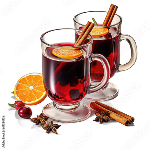 Mulled Wine isolated on transparent background