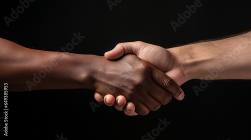 handshake between two different people