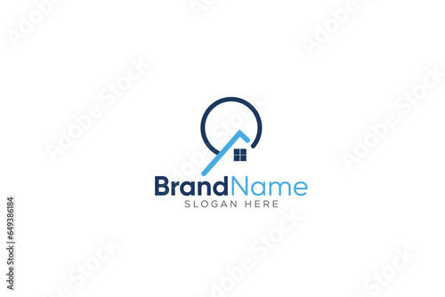 Minimal P Home Logo Vector template