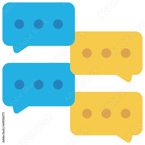 Four Messages Chain Icon