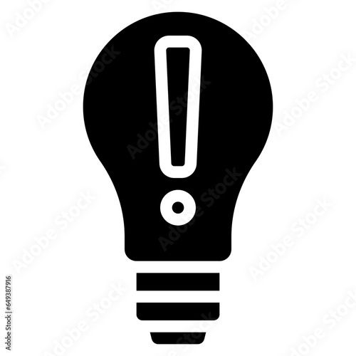 Exclamation Mark Light Bulb Icon