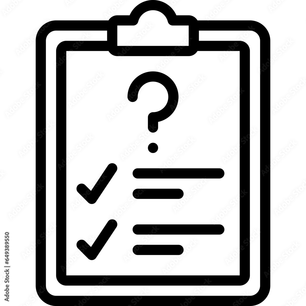 Complete Questions Checklist Icon Complete Questions Checklist Icon
