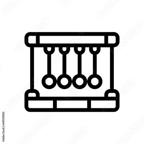 newtons cradle line icon