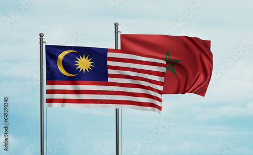 Morocco and Malaysia flag