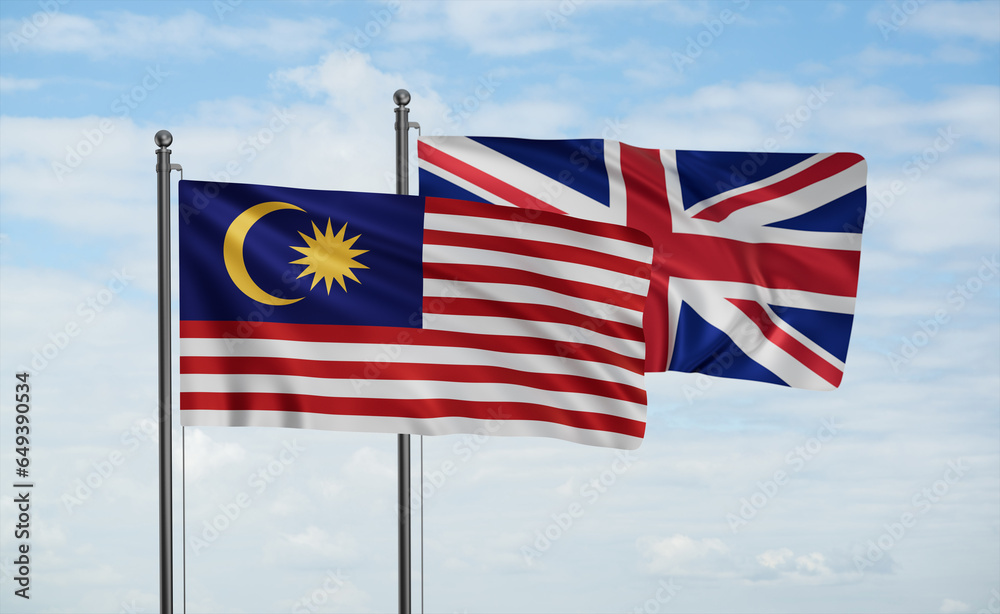 United Kingdom and Malaysia flag United Kingdom and Malaysia flag