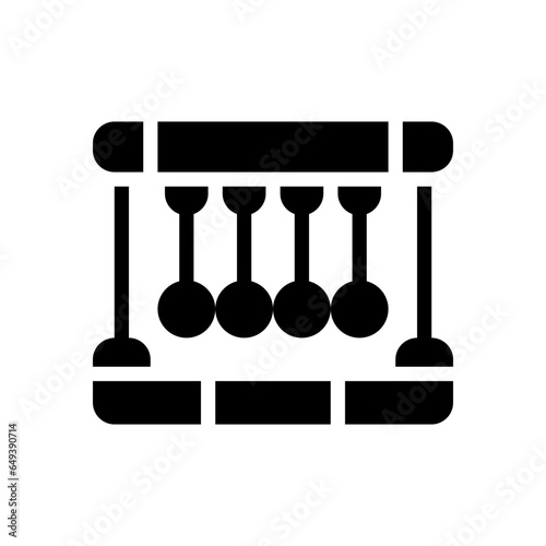 newtons cradle glyph icon