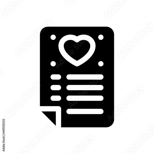 wishlist glyph icon