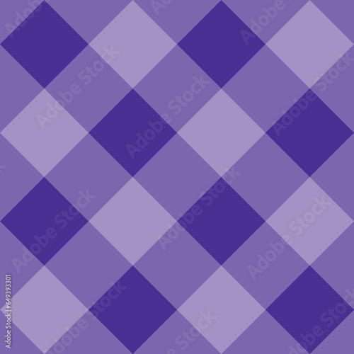 Seamless sweet violet vector background - checkered pattern or grid texture for web design, desktop wallpaper or classic culinary blog website. Purple gingham vintage plaid.