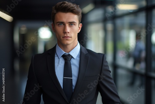 A well-dressed man confidently poses for a picture. This image can be used to portray professionalism and success in various contexts. © Fotograf