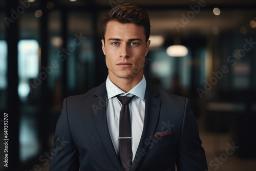A well-dressed man in a suit and tie posing for a professional picture. This image can be used for corporate websites, business blogs, or marketing materials.