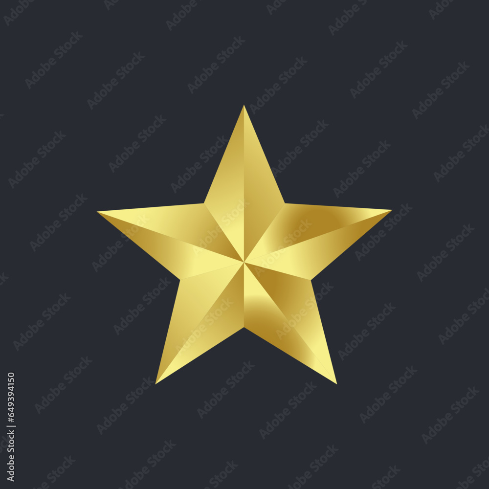 3D Stars Gold Svg, 3D Shape Svg, 3D Design, Star Clipart, Bright Stars