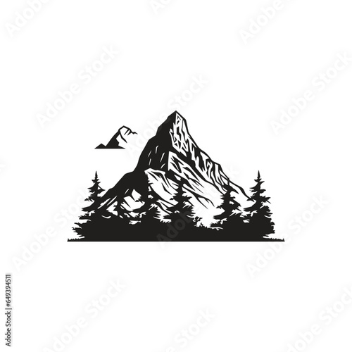 Mountain vector silhouette isolated vector illustration