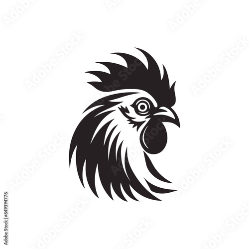 Rooster or cock logo vector icon photo