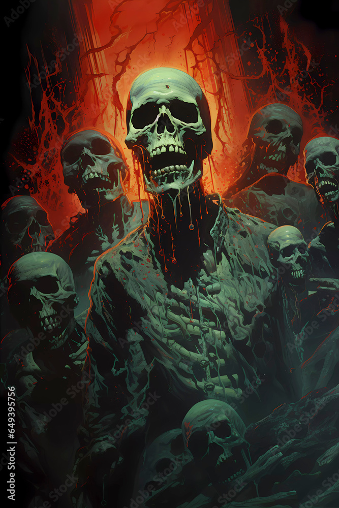 Nostalgic Nightmares: Retro Horror Concept Art in Illustration, Generative AI Nostalgic Nightmares: Retro Horror Concept Art in Illustration, Generative AI
