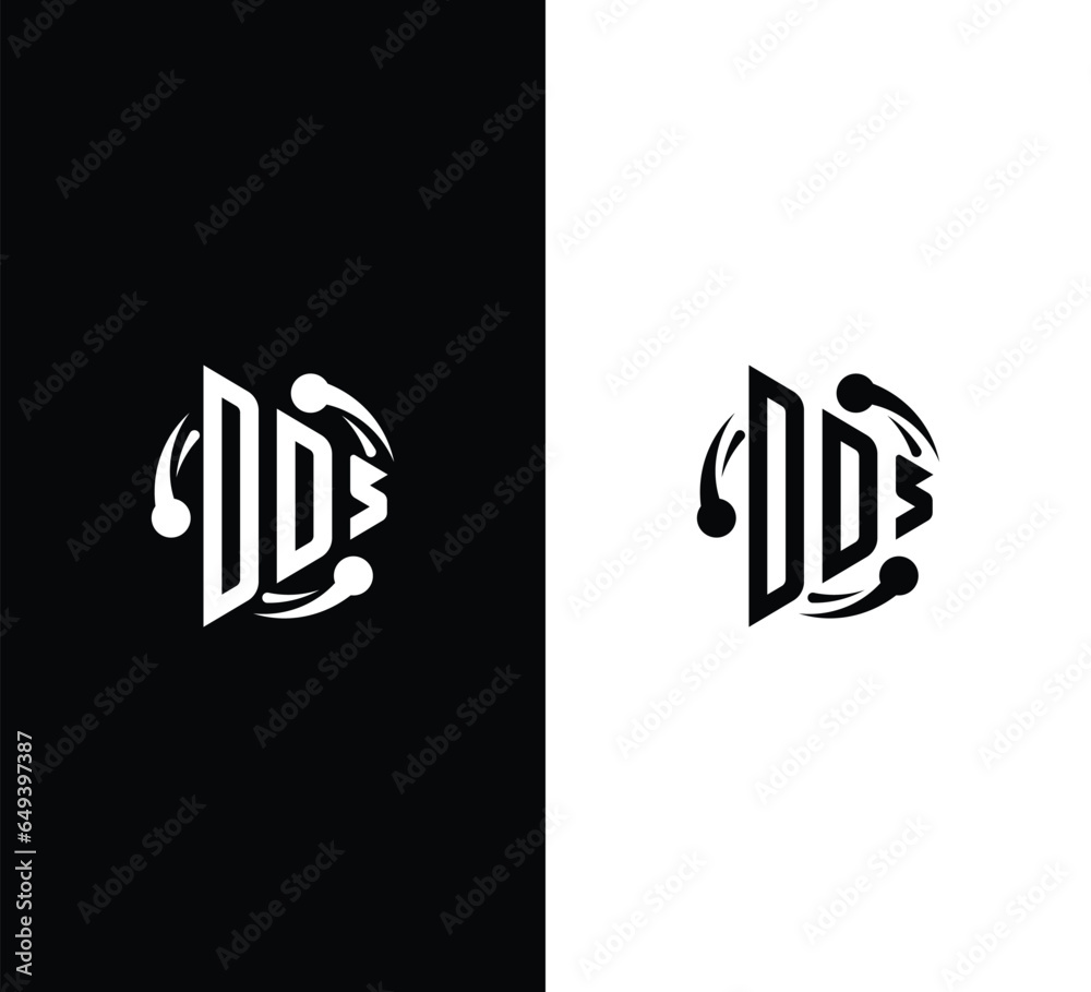 Monogram letter DDS logo design