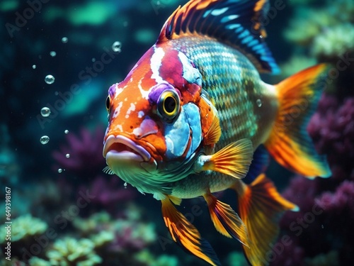 Cute colorful art fish © Meeza