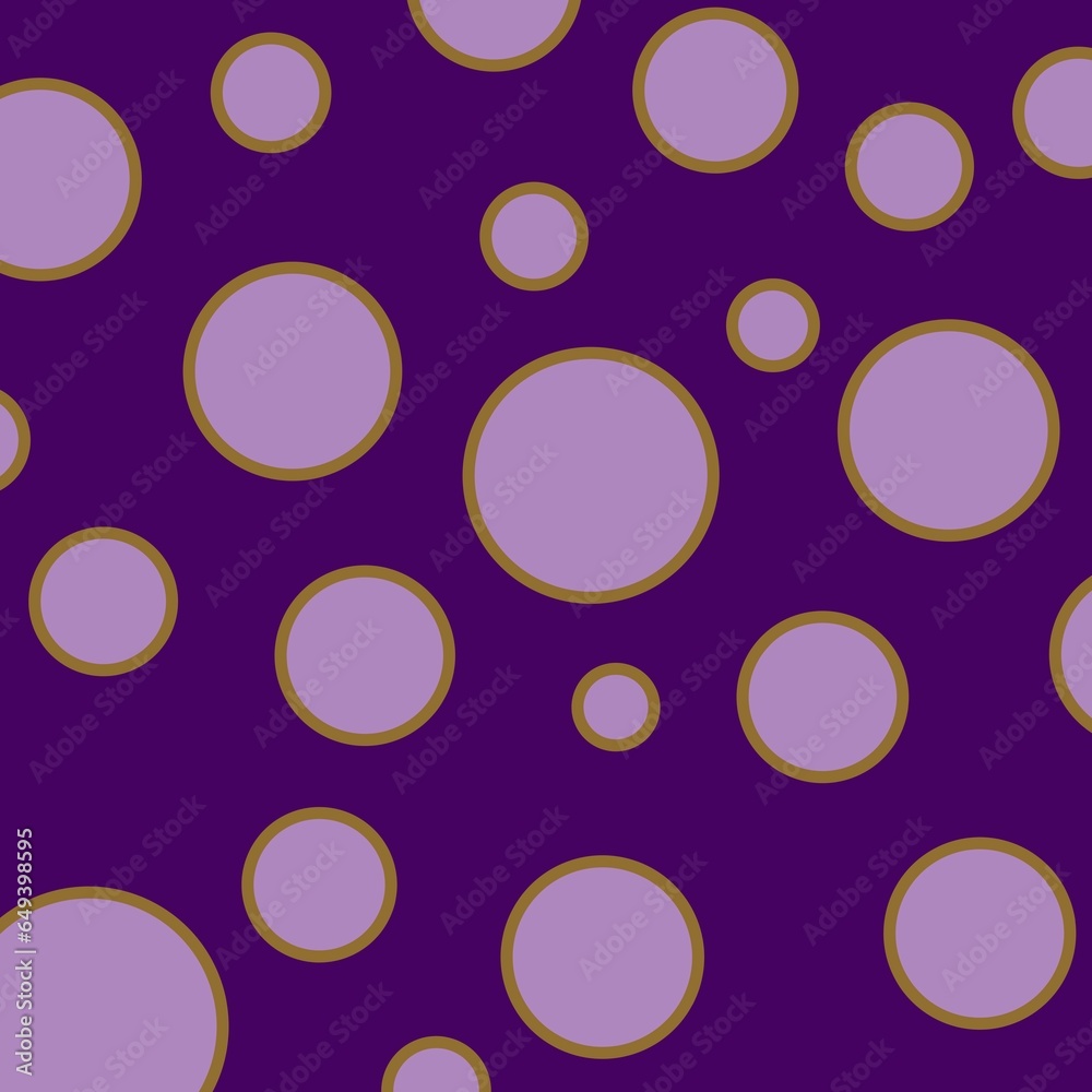 Purple and gold circles design