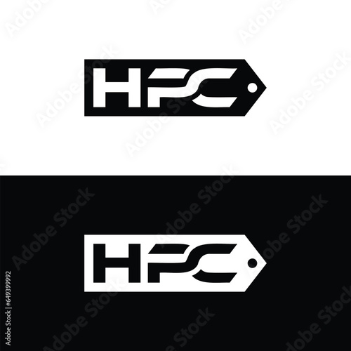 Monogram letter HPC logo design vector