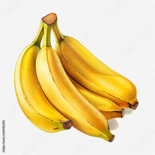 Bananas 3d isolated on white background