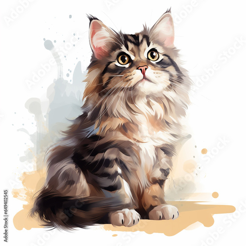 Cat isolated on white background
