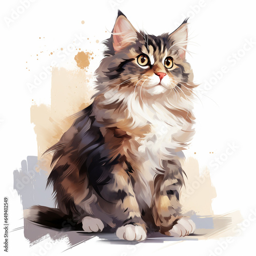 Cat isolated on white background