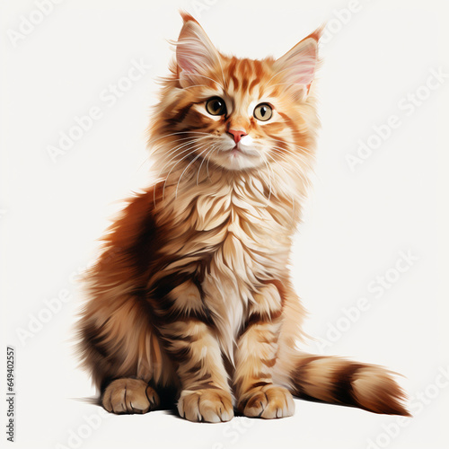 Cat isolated on white background