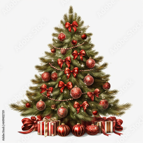 Christmas tree isolated on white background